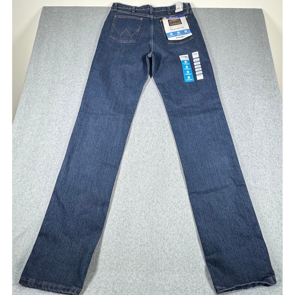 Wrangler Cowboy Cut Jeans Mens 34x38 Bootcut Stretch Medium Wash Denim NWT - Picture 2 of 8